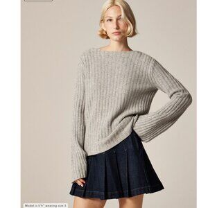 NWT J.Crew Retail XS Ribbed boatneck sweater in vintage wool